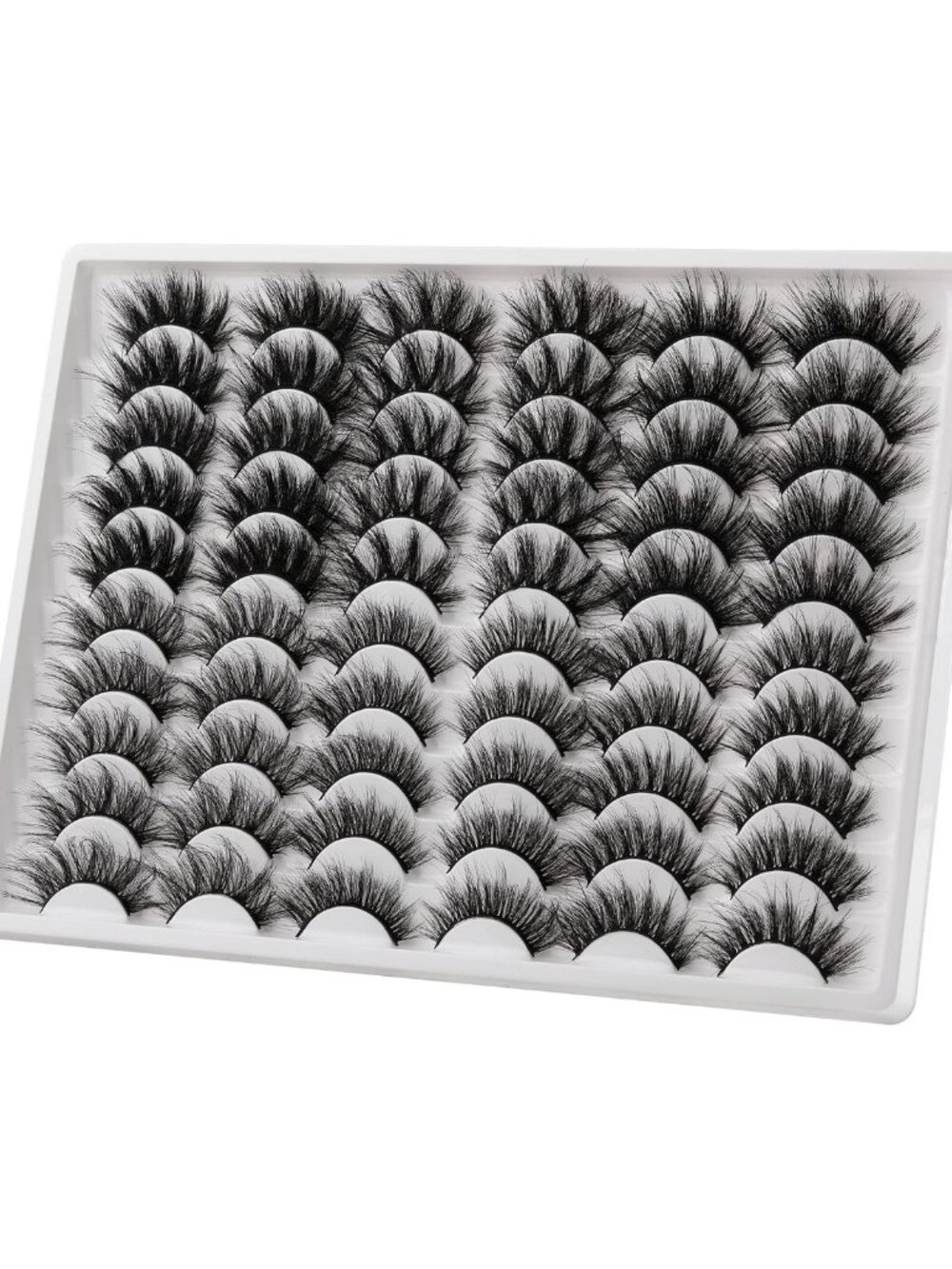 30 Pairs 20MM Faux Mink False Eyelashes - 6D Volume, Dramatic Styles, Bulk
